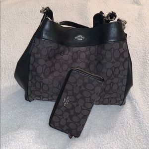 Coach purse with matching wallet